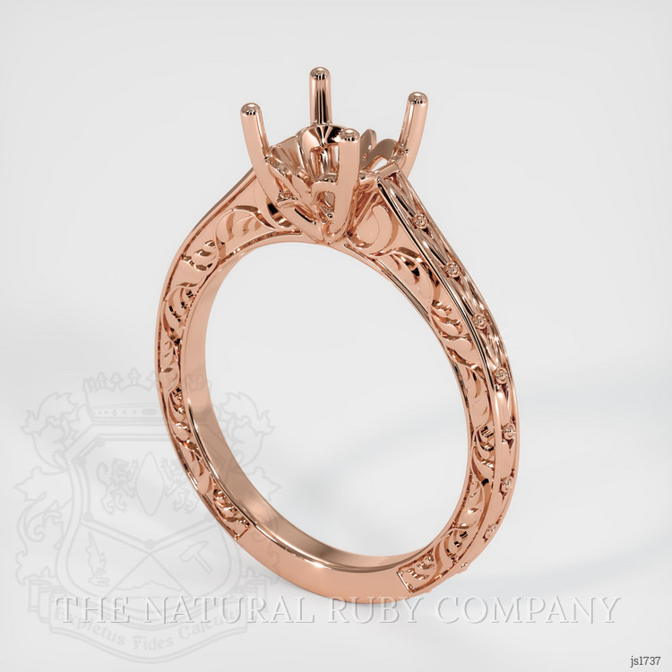 14K Rose Gold Antique Style Ring Setting