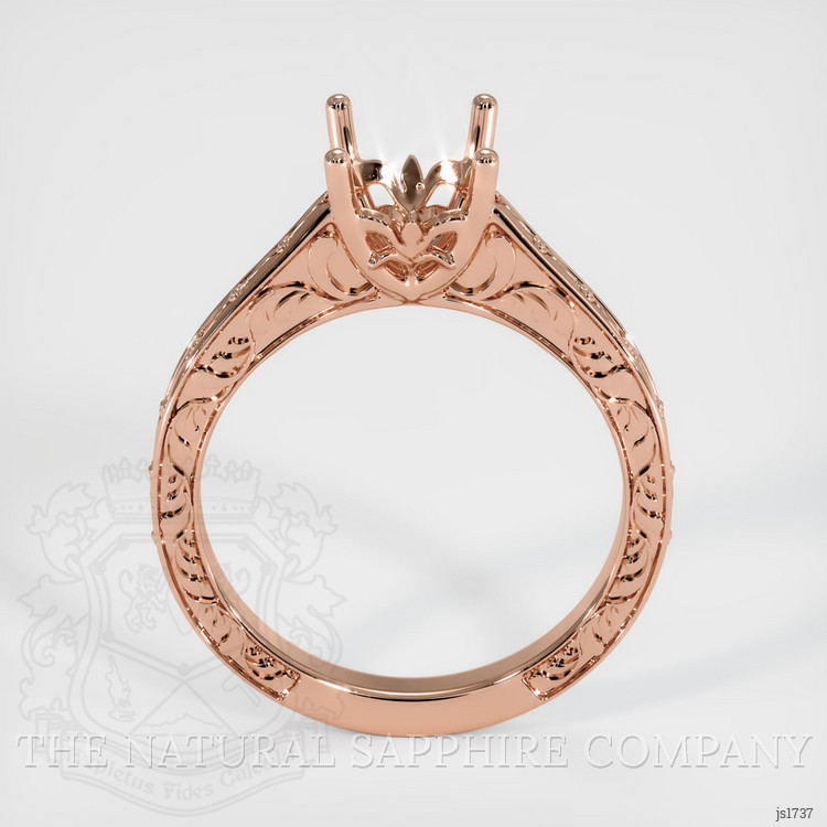 14K Rose Gold Antique Style Ring Setting