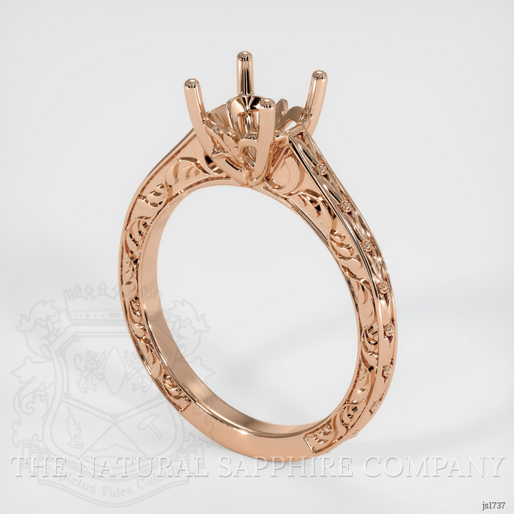 18K Rose Gold Antique Style Ring Setting