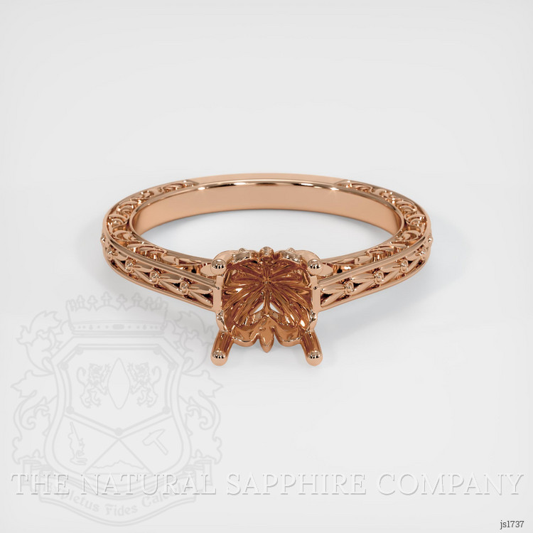 18K Rose Gold Antique Style Ring Setting