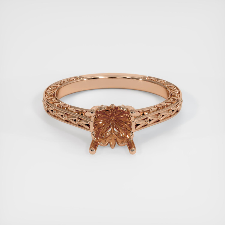 18K Rose Gold Antique Style Ring Setting