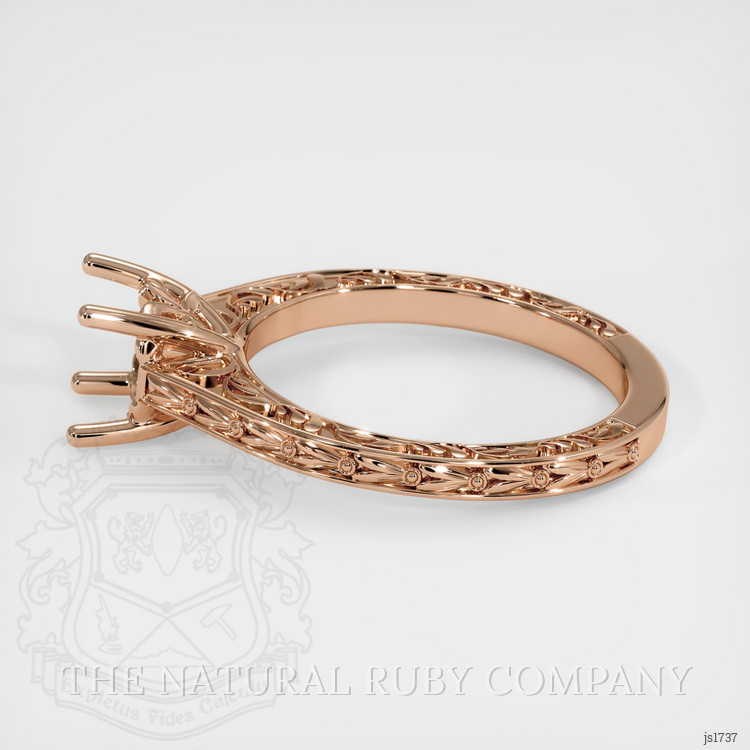 18K Rose Gold Antique Style Ring Setting