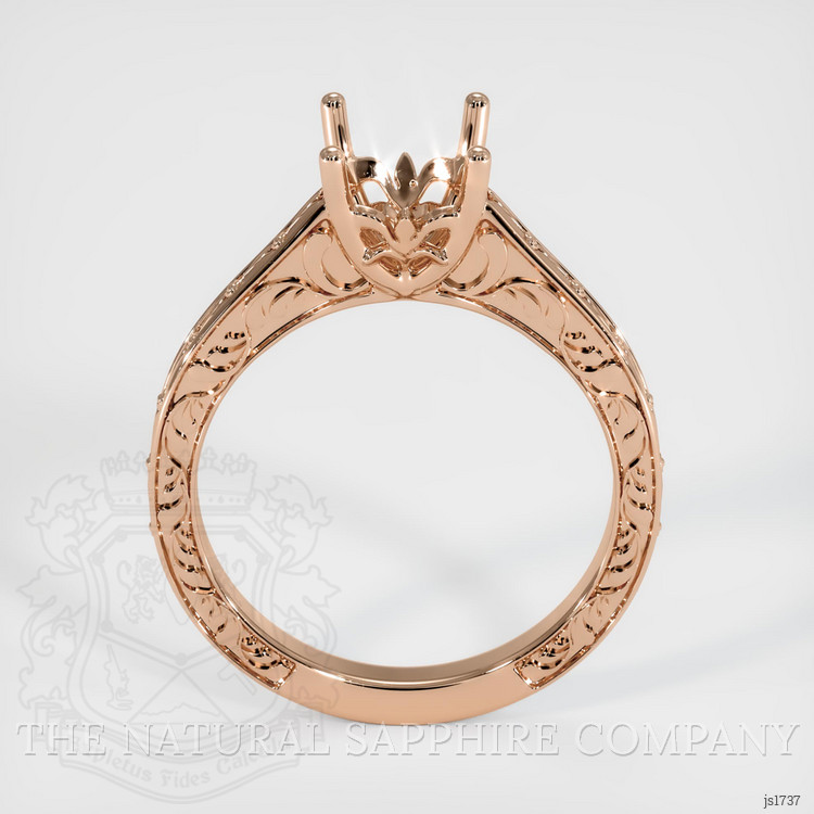 18K Rose Gold Antique Style Ring Setting