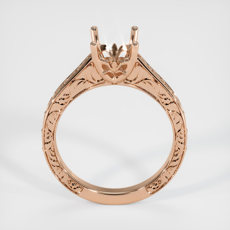 18K Rose Gold Antique Style Ring Setting