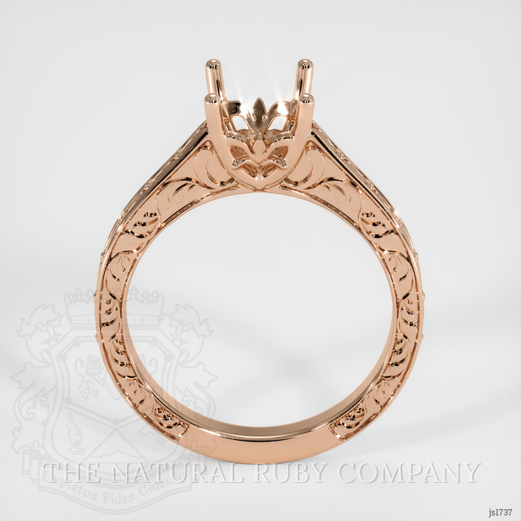 18K Rose Gold Antique Style Ring Setting