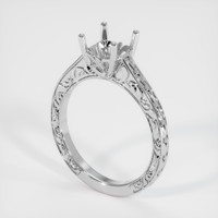 10K White Gold Antique Style Ring Setting Video