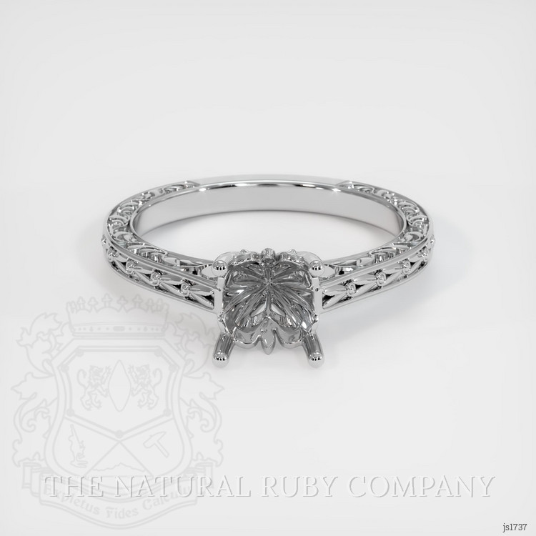 10K White Gold Antique Style Ring Setting