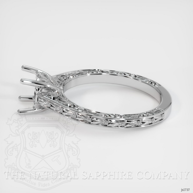 10K White Gold Antique Style Ring Setting