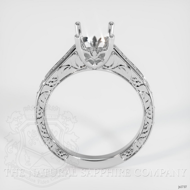 14K White Gold Antique Style Ring Setting