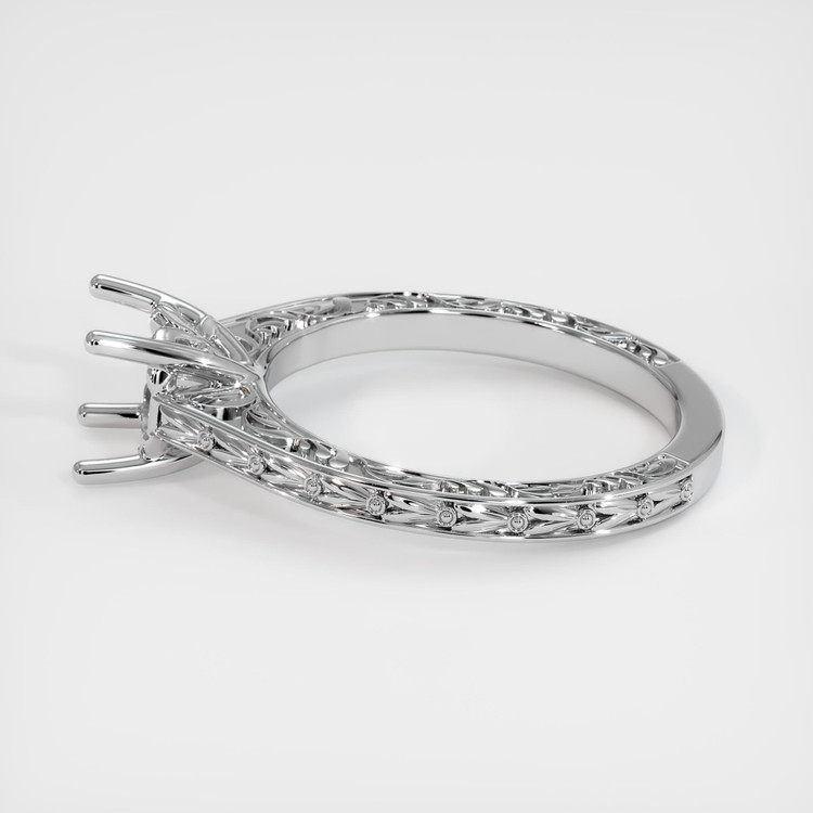 18K White Gold Antique Style Ring Setting