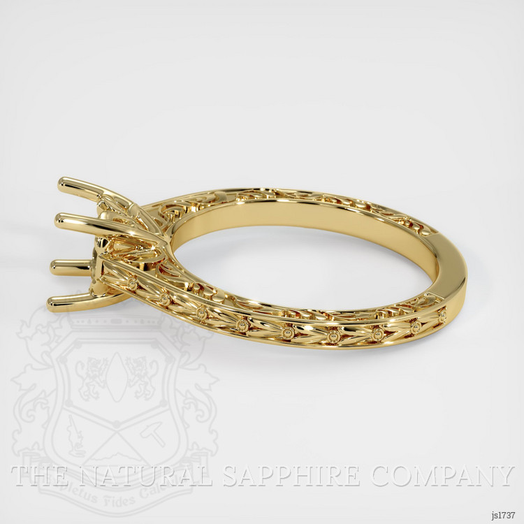 10K Yellow Gold Antique Style Ring Setting
