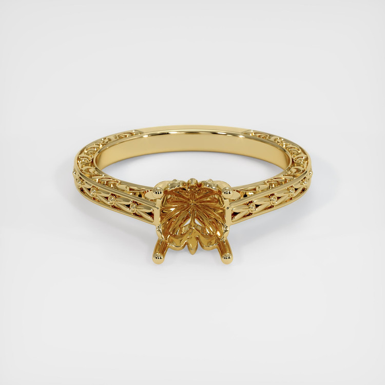 14K Yellow Gold Antique Style Ring Setting