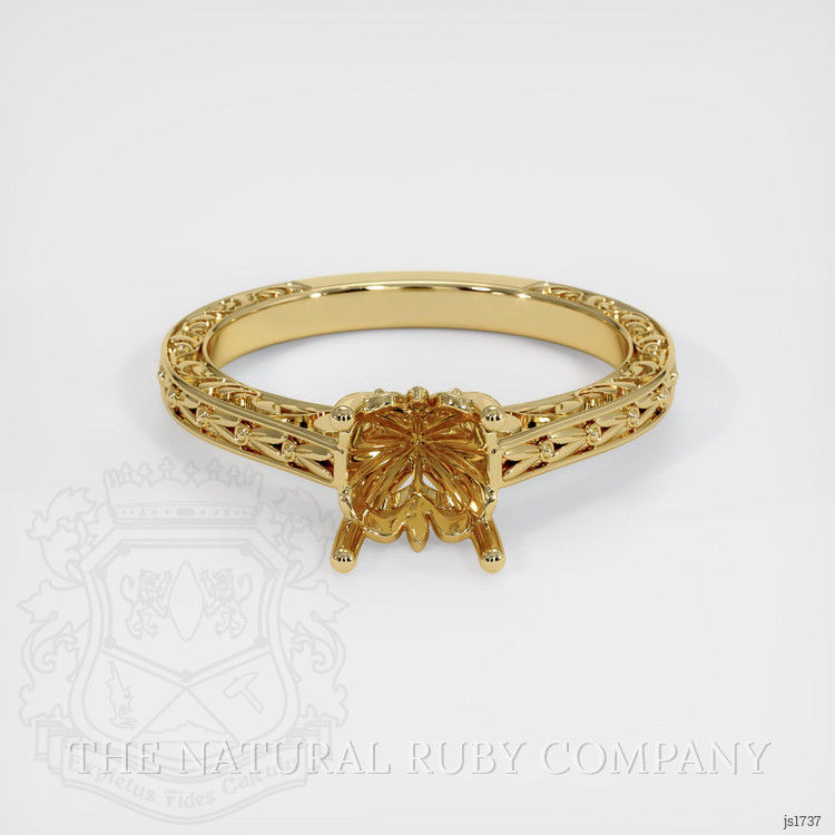 14K Yellow Gold Antique Style Ring Setting
