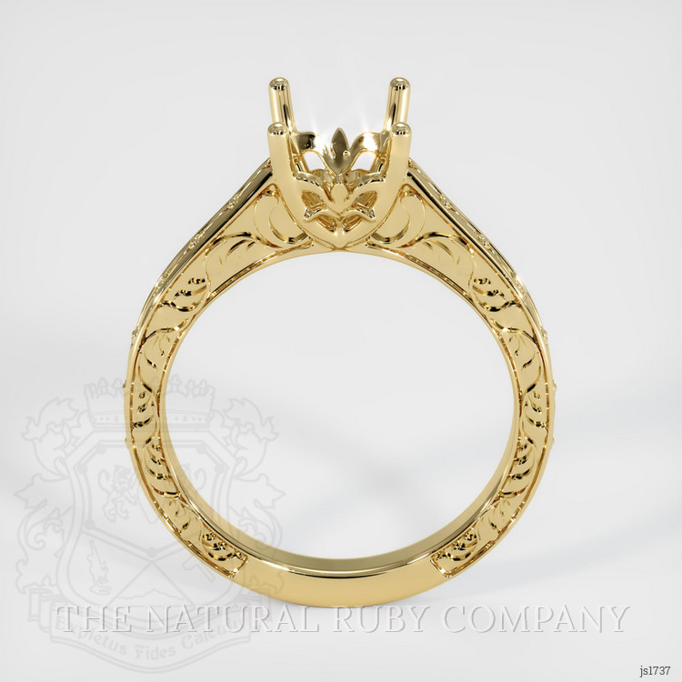 14K Yellow Gold Antique Style Ring Setting