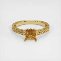 18K Yellow Gold Antique Style Ring Setting Image