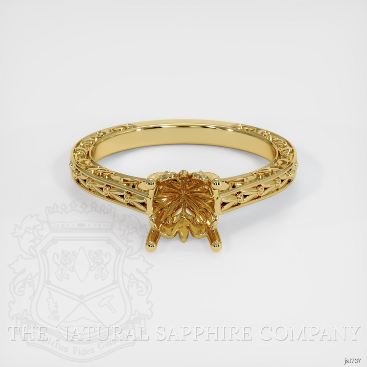 18K Yellow Gold Antique Style Ring Setting
