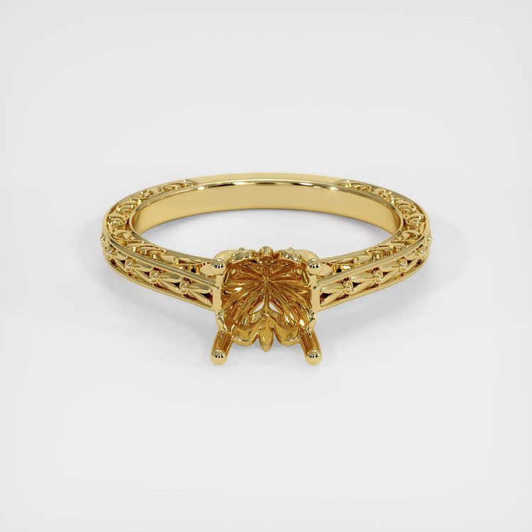 18K Yellow Gold Antique Style Ring Setting
