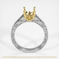 14K Yellow & White Antique Style Ring Setting Image