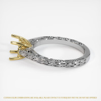 18K Yellow & White Antique Style Ring Setting Image