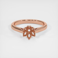 14K Rose Gold Floral Ring Setting Image