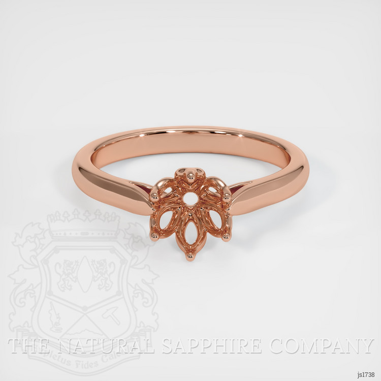 14K Rose Gold Floral Ring Setting