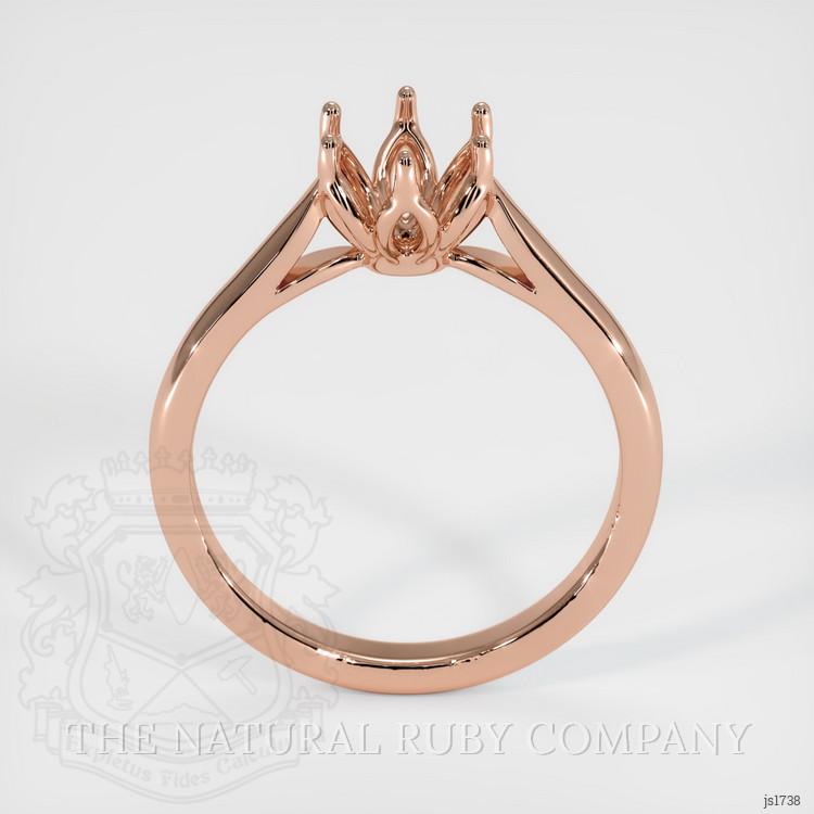 14K Rose Gold Floral Ring Setting