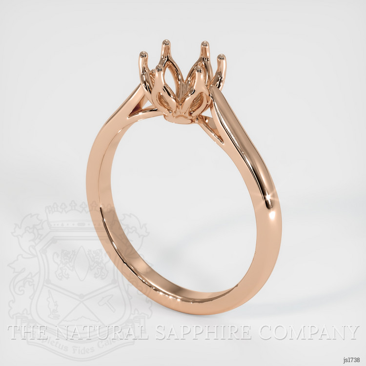 18K Rose Gold Floral Ring Setting