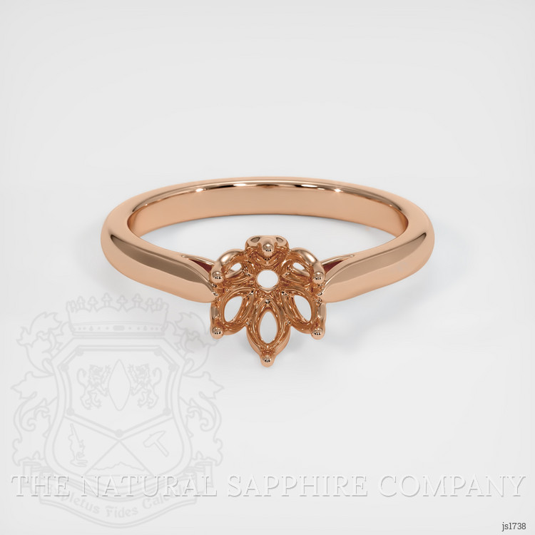 18K Rose Gold Floral Ring Setting