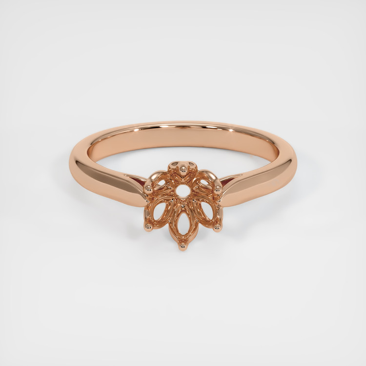 18K Rose Gold Floral Ring Setting
