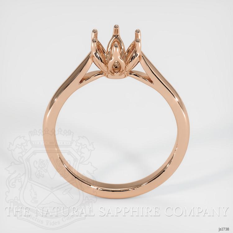 18K Rose Gold Floral Ring Setting