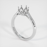 18K White Gold Floral Ring Setting Video