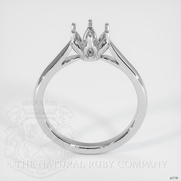 18K White Gold Floral Ring Setting