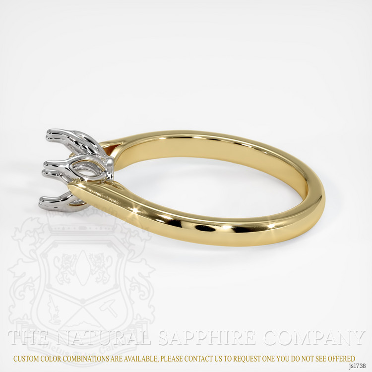 14K White & Yellow Floral Ring Setting