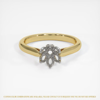 18K White & Yellow Floral Ring Setting Image