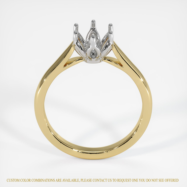 18K White & Yellow Floral Ring Setting