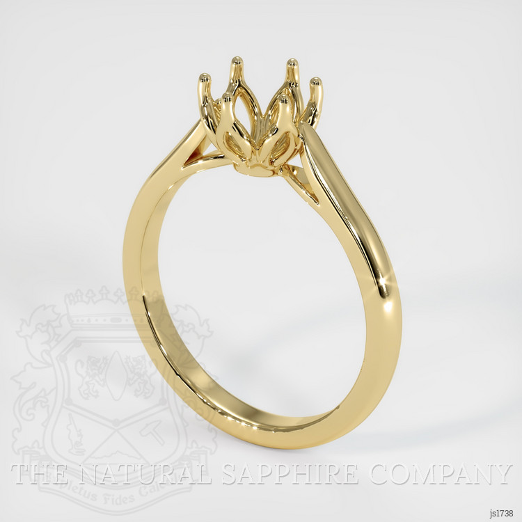 14K Yellow Gold Floral Ring Setting