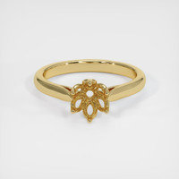 14K Yellow Gold Floral Ring Setting Image