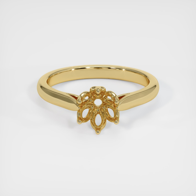 14K Yellow Gold Floral Ring Setting