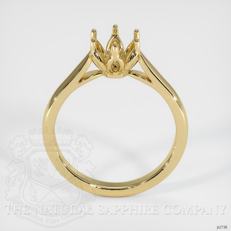14K Yellow Gold Floral Ring Setting