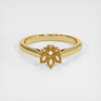 18K Yellow Gold Floral Ring Setting Image