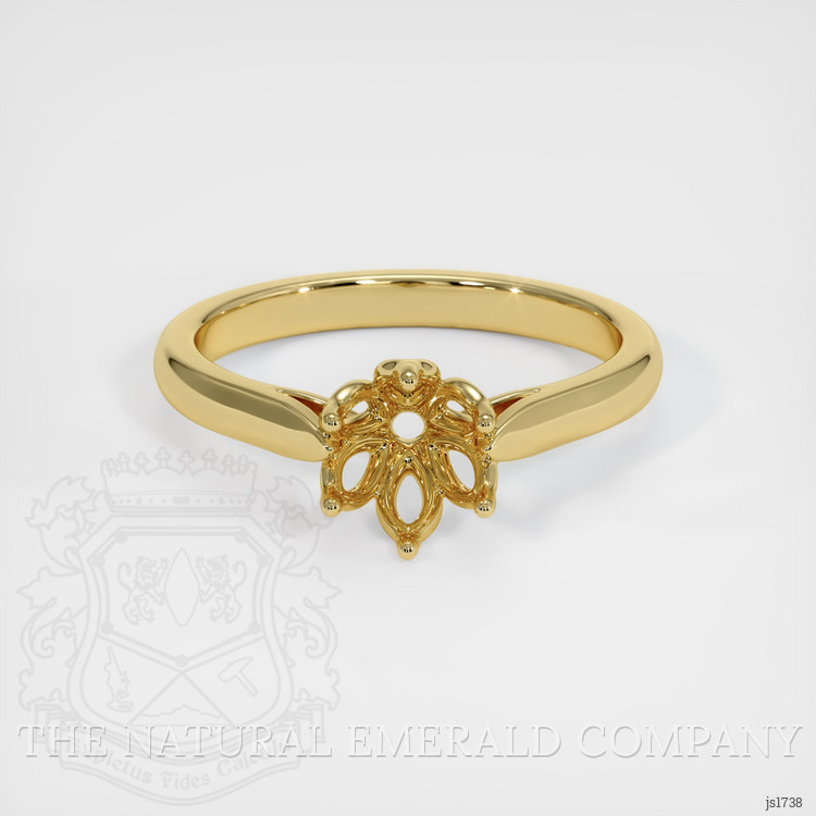 18K Yellow Gold Floral Ring Setting