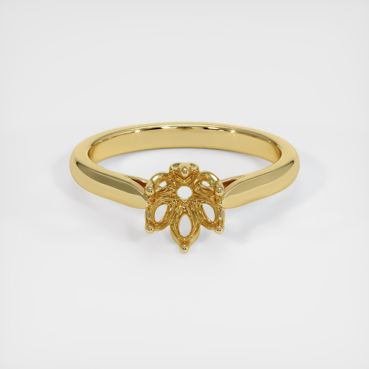 18K Yellow Gold Floral Ring Setting