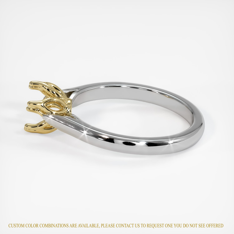 14K Yellow & White Floral Ring Setting