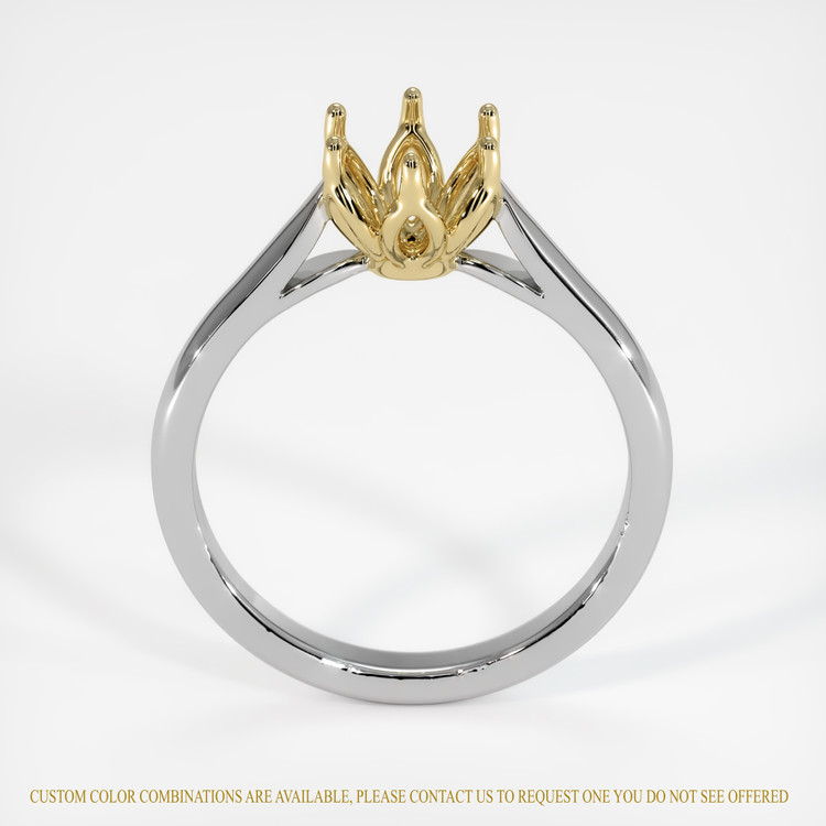 14K Yellow & White Floral Ring Setting