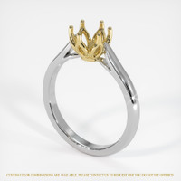 18K Yellow & White Floral Ring Setting Video