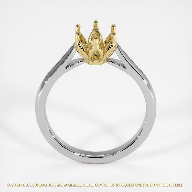 18K Yellow & White Floral Ring Setting