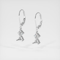 14K White Gold Accent Stones Earring Setting Video