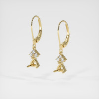 14K Yellow Gold Accent Stones Earring Setting Video