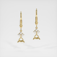 14K Yellow Gold Accent Stones Earring Setting Image