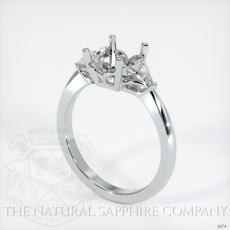 Platinum 950 Three Stone Ring Setting